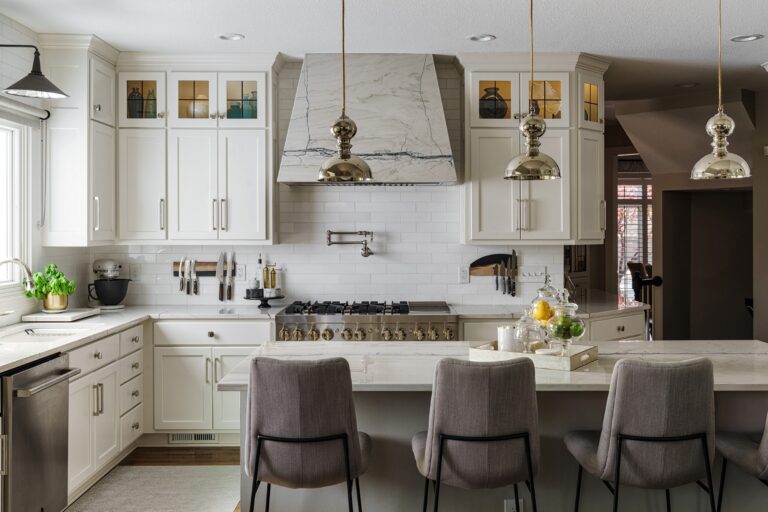 Wide shot of a finished project for kitchen renovations in Leawood