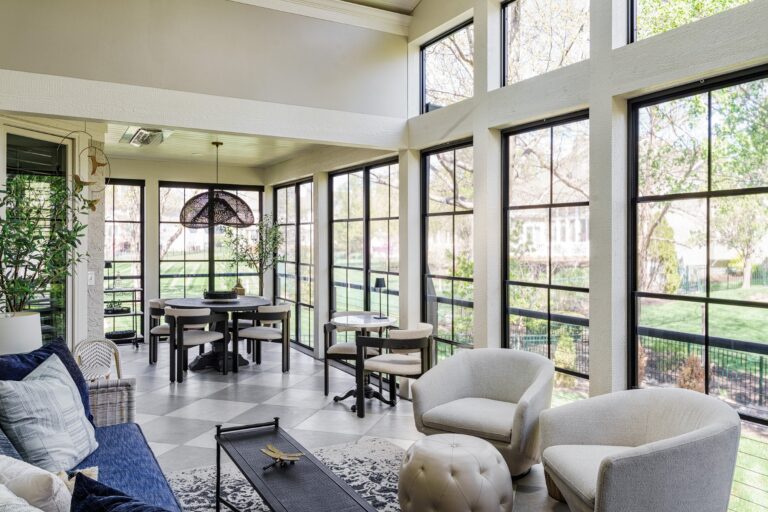 Enclosed porch interior in Overland Park